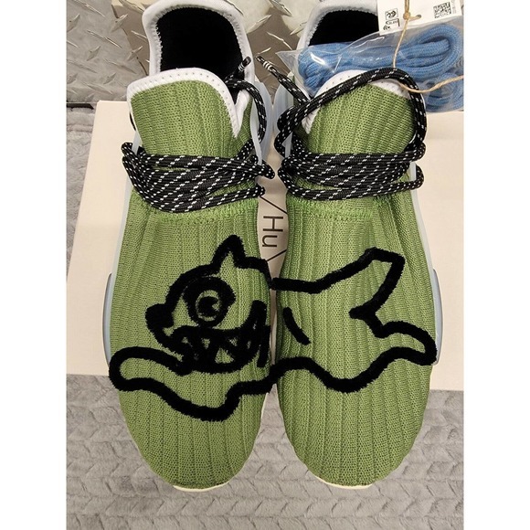Adidas Pharrell x Billionaire Boys Club Running BBC Dog‎ Green NMD Hu Shoes 11.5 main image 6